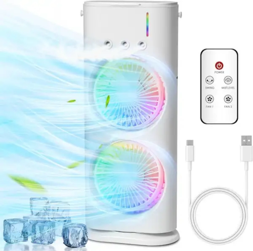 پنکه مه پاش دو طرفه شارژی مدل Double Ended Spray Fan